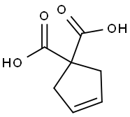 环戊-3-烯-1,1-二羧酸 结构式