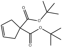 环戊-3-烯-1,1-二甲酸二叔丁酯 结构式