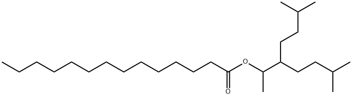 十四(烷)酸-1,5-二甲基-2-(3-甲基丁基)己基酯 结构式