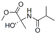 Alanine,  2-hydroxy-N-(2-methyl-1-oxopropyl)-,  methyl  ester 结构式