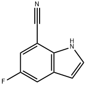 5-氟-1H-吲哚-7-甲腈 结构式