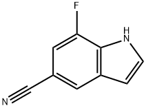 5-氰基-7-氟吲哚 结构式