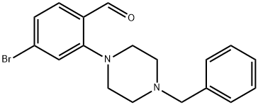 2-(4-BENZYL-1-PIPERAZINO)-4-BROMO-BENZALDEHYDE 结构式