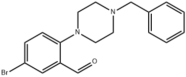 2-(4-苄基-1-哌嗪)-5-溴-苯甲醛 结构式