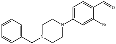 4-(4-BENZYL-1-PIPERAZINO)-2-BROMO-BENZALDEHYDE 结构式