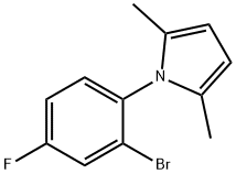 1-(2-bromo-4-fluorophenyl)-2,5-dimethyl-1H-pyrrole 结构式