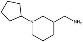 (1-环戊基-3-哌啶基)甲胺 结构式