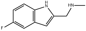 1-(5-氟-1H-吲哚-2-基)-N-甲胺盐 结构式