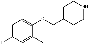 4-(4-Fluoro-2-methyl-phenoxymethyl)-piperidine 结构式