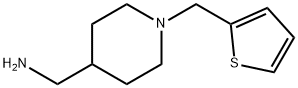 [1-(2-噻吩甲基)-4-哌啶基]甲胺 结构式