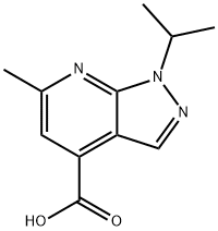 6-甲基-1-(丙-2-基)-1H-吡唑并[3,4-B]吡啶-4-羧酸 结构式