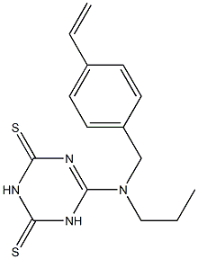 6-(4-乙烯基苄基-正丙基)氨基-1,3,5-三嗪-2,4-二硫醇 结构式
