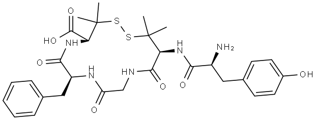 (Δ-OPIOID)受体激动剂多肽 结构式