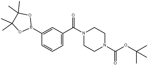 3-(4-BOC-哌嗪-1-羰基)苯硼酸频哪酯 结构式