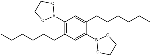 2,5-二己基-1,4-苯基二硼酸乙二醇酯 结构式
