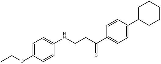 1-(4-cyclohexylphenyl)-3-(4-ethoxyanilino)-1-propanone 结构式