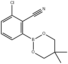 3-CHLORO-2-CYANOPHENYLBORONIC ACID NEOPENTYL GLYCOL ESTER 结构式
