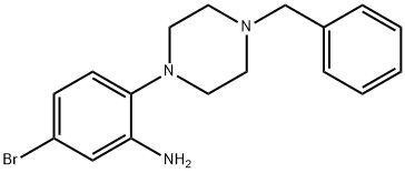 2-(4-Benzyl-1-piperazinyl)-5-bromophenylamine 结构式