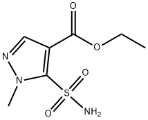 1-甲基-4-甲酸乙酯-5-吡唑磺酰胺 结构式