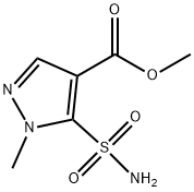1-甲基-4-甲氧羰基吡唑-5-磺酰胺 结构式