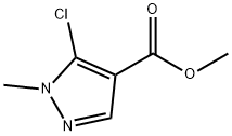 1-甲基-5-氯吡唑-4-甲酸甲酯 结构式