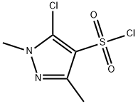 5-氯-1,3-二甲基-1H-吡唑-4-磺酰氯 结构式