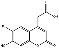 6,7-二羟基香豆素-4-乙酸 结构式