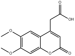 6,7-二甲氧基-4-香豆素乙酸 结构式