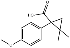1-(4-甲氧基苯基)-2,2-二甲基环丙烷-1-羧酸 结构式