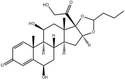 6-Β-羟基布地奈德 结构式