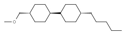 反-4-(甲氧甲基)-1-(反-4-戊基环己基)环己烷 结构式