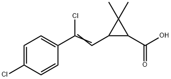 3-(2-氯-2-(4-氯苯基)乙烯基)-2,2-二甲基苯甲酸 结构式