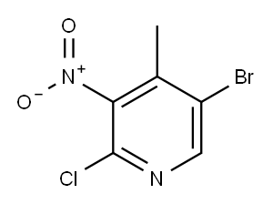 5-溴-2-氯-4-甲基-3-硝基吡啶 结构式