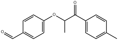 4-((1-氧代-1-(对甲苯基)丙烷-2-基)氧基)苯甲醛 结构式