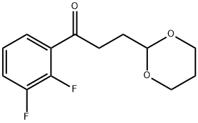 2',3'-DIFLUORO-3-(1,3-DIOXAN-2-YL)PROPIOPHENONE 结构式