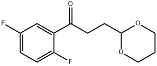2',5'-DIFLUORO-3-(1,3-DIOXAN-2-YL)-PROPIOPHENONE 结构式