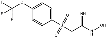 N'-hydroxy-2-{[4-(trifluoromethoxy)phenyl]sulfonyl}ethanimidamide 结构式