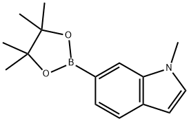 1-甲基- 6 -(4,4,5,5 -四甲基-1,3,2 - 二氧硼戊环-2-基)-1H -吲哚 结构式