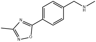 N-METHYL-[4-(3-METHYL-1,2,4-OXADIAZOL-5-YL)PHENYL]METHYLAMINE 结构式