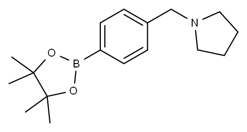 4-(吡咯烷-1基甲基)苯基硼酸频那醇酯 结构式
