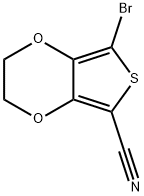 7-溴-2,3-二氢噻吩并[3,4-B][1,4]二氧六环-5-腈 结构式