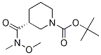 3R-1-BOC-3-[甲氧基(甲基)氨基甲酰]哌啶 结构式