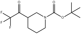 TERT-BUTYL 3-(2,2,2-TRIFLUOROACETYL)PIPERIDINE-1-CARBOXYLATE 结构式