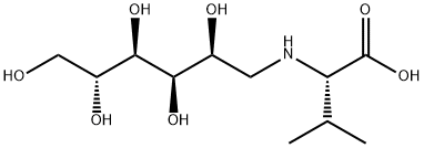 (2S)-3-methyl-2-[[(2S,3R,4R,5R)-2,3,4,5,6-pentahydroxyhexyl]amino]buta noic acid 结构式