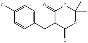 5-(4-氯苄基)-2,2-二甲基-1,3-二噁烷-4,6-二酮 结构式