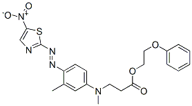 2-phenoxyethyl N-methyl-N-[3-methyl-4-[(5-nitro-2-thiazolyl)azo]phenyl]-beta-alaninate 结构式