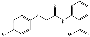 2-(2-((4-氨基苯基)硫代)乙酰氨基)苯甲酰胺 结构式