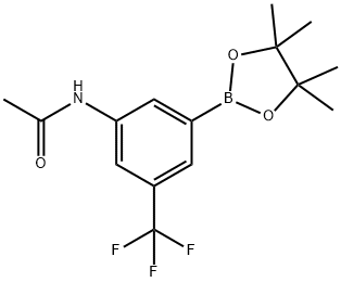 3-ACETAMIDO-5-TRIFLUOROMETHYLPHENYLBORONIC ACID, PINACOL ESTER 结构式