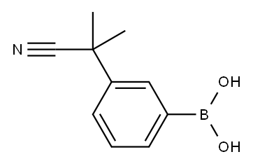 (3-boronophenyl)dimethylacetonitrile 结构式