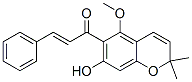 (E)-1-(7-Hydroxy-5-methoxy-2,2-dimethyl-2H-1-benzopyran-6-yl)-3-phenyl-2-propen-1-one 结构式